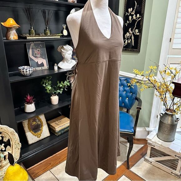 Patagonia Brown Morning Glory Halter Dress Size Large - Picture 4 of 13